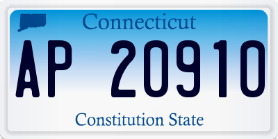 CT license plate AP20910