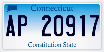 CT license plate AP20917