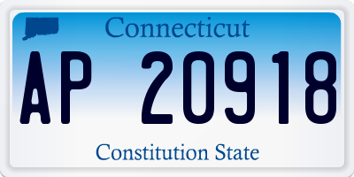CT license plate AP20918