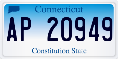 CT license plate AP20949