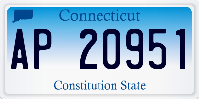 CT license plate AP20951