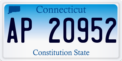CT license plate AP20952