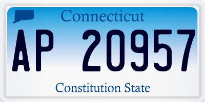 CT license plate AP20957