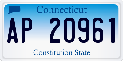 CT license plate AP20961