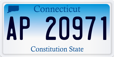 CT license plate AP20971