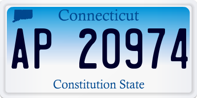 CT license plate AP20974