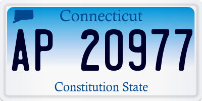 CT license plate AP20977