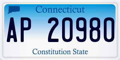 CT license plate AP20980
