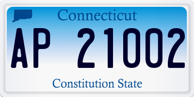 CT license plate AP21002