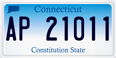 CT license plate AP21011