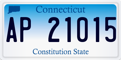 CT license plate AP21015