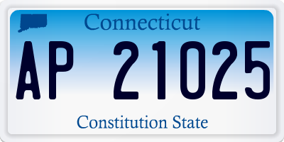 CT license plate AP21025