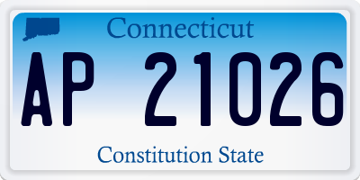 CT license plate AP21026