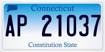 CT license plate AP21037