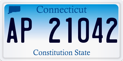 CT license plate AP21042