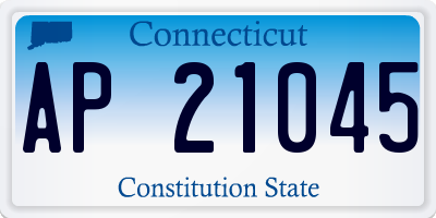 CT license plate AP21045
