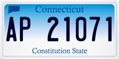 CT license plate AP21071