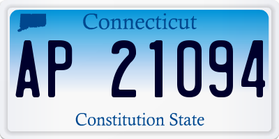 CT license plate AP21094