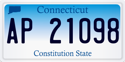 CT license plate AP21098