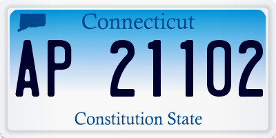 CT license plate AP21102