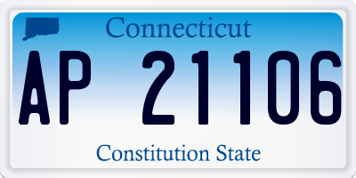 CT license plate AP21106