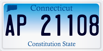 CT license plate AP21108