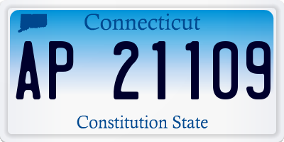 CT license plate AP21109