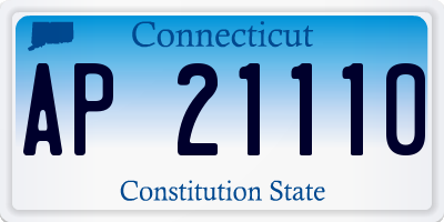 CT license plate AP21110