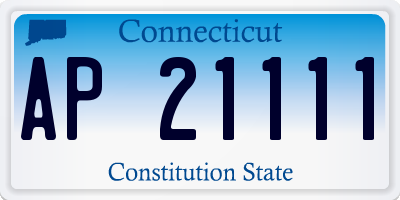 CT license plate AP21111