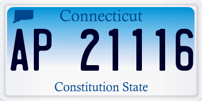 CT license plate AP21116