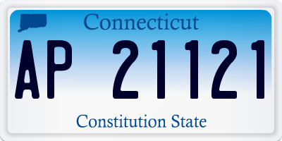 CT license plate AP21121