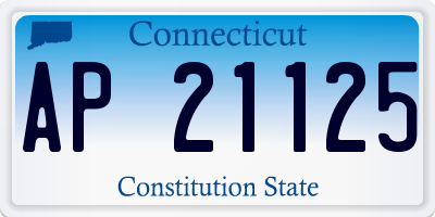 CT license plate AP21125