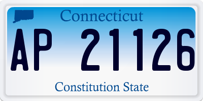 CT license plate AP21126