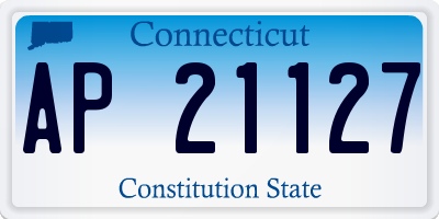 CT license plate AP21127