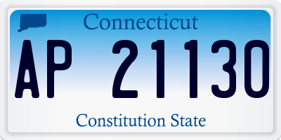 CT license plate AP21130