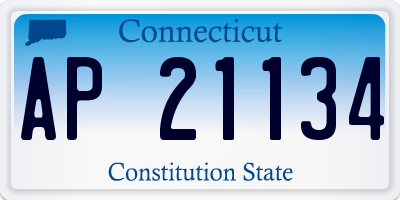 CT license plate AP21134