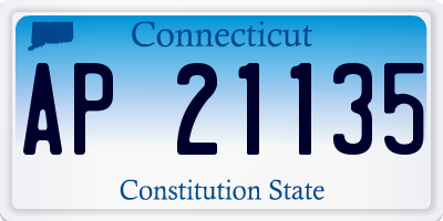 CT license plate AP21135