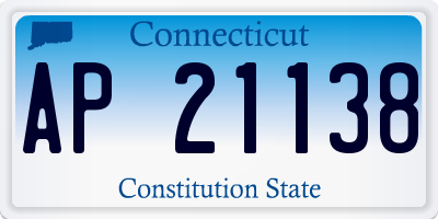 CT license plate AP21138