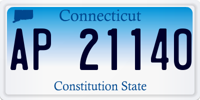 CT license plate AP21140