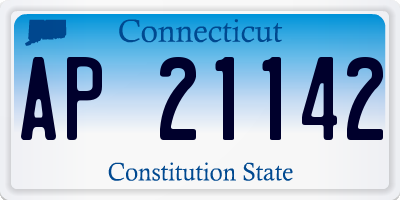 CT license plate AP21142