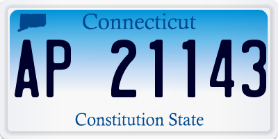 CT license plate AP21143