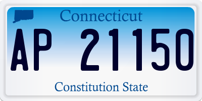 CT license plate AP21150