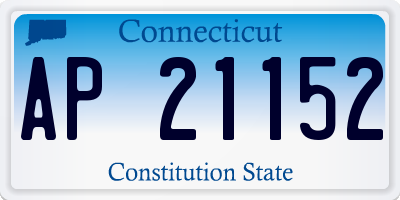CT license plate AP21152