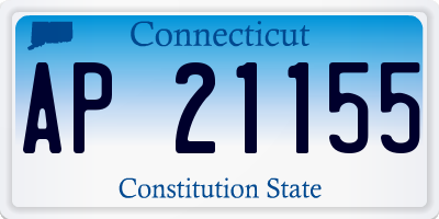 CT license plate AP21155