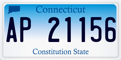 CT license plate AP21156