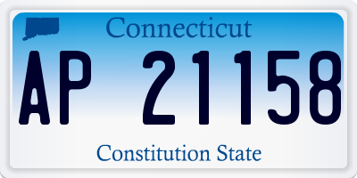 CT license plate AP21158