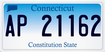 CT license plate AP21162