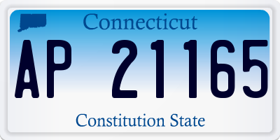 CT license plate AP21165