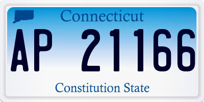 CT license plate AP21166