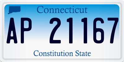 CT license plate AP21167